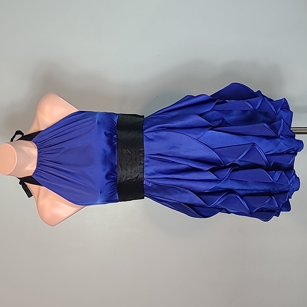 BCBGMaxazria Halter Ruffle Layla Mini Dress‎ Graduation Wedding Silk Regency 0